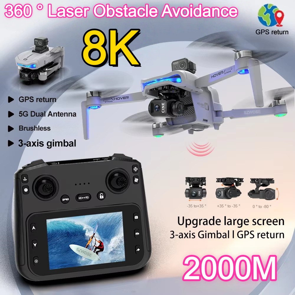 2KM Üç Eksenli Gimbal Drone 8K - Drone Gimbal 3 Axis incelemesi ve fiyatı